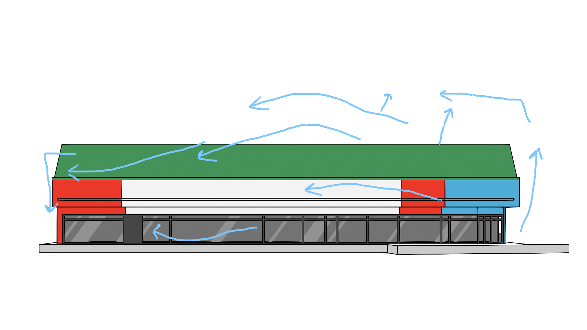 Architectural elevation of Burger King